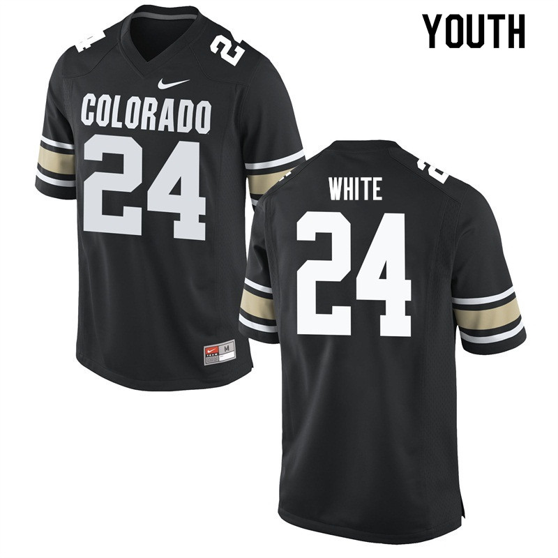 Youth #24 Byron White Colorado Buffaloes College Football Jerseys Sale-Home Black